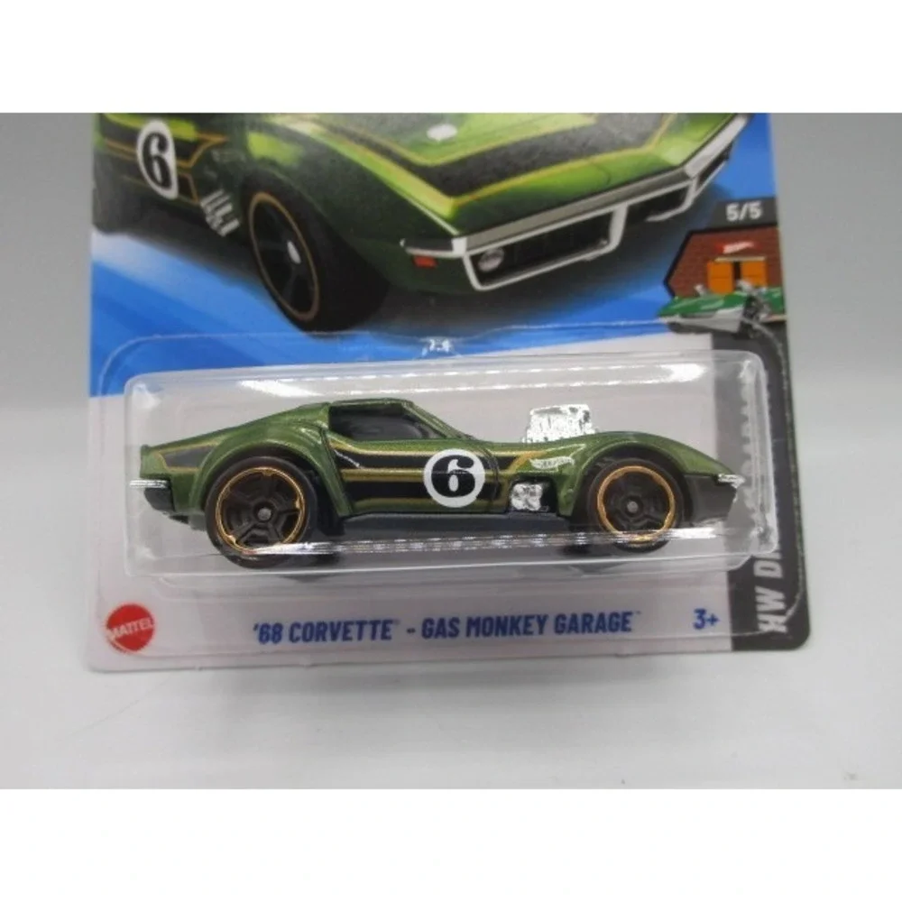 Hot Wheels '68 Corvette Gas Monkey Garage Green 1:64 Die Cast Car